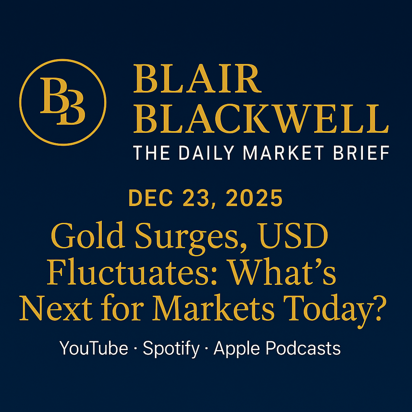 Gold Surges, USD Fluctuates: What’s Next for Markets Today? episode artwork
