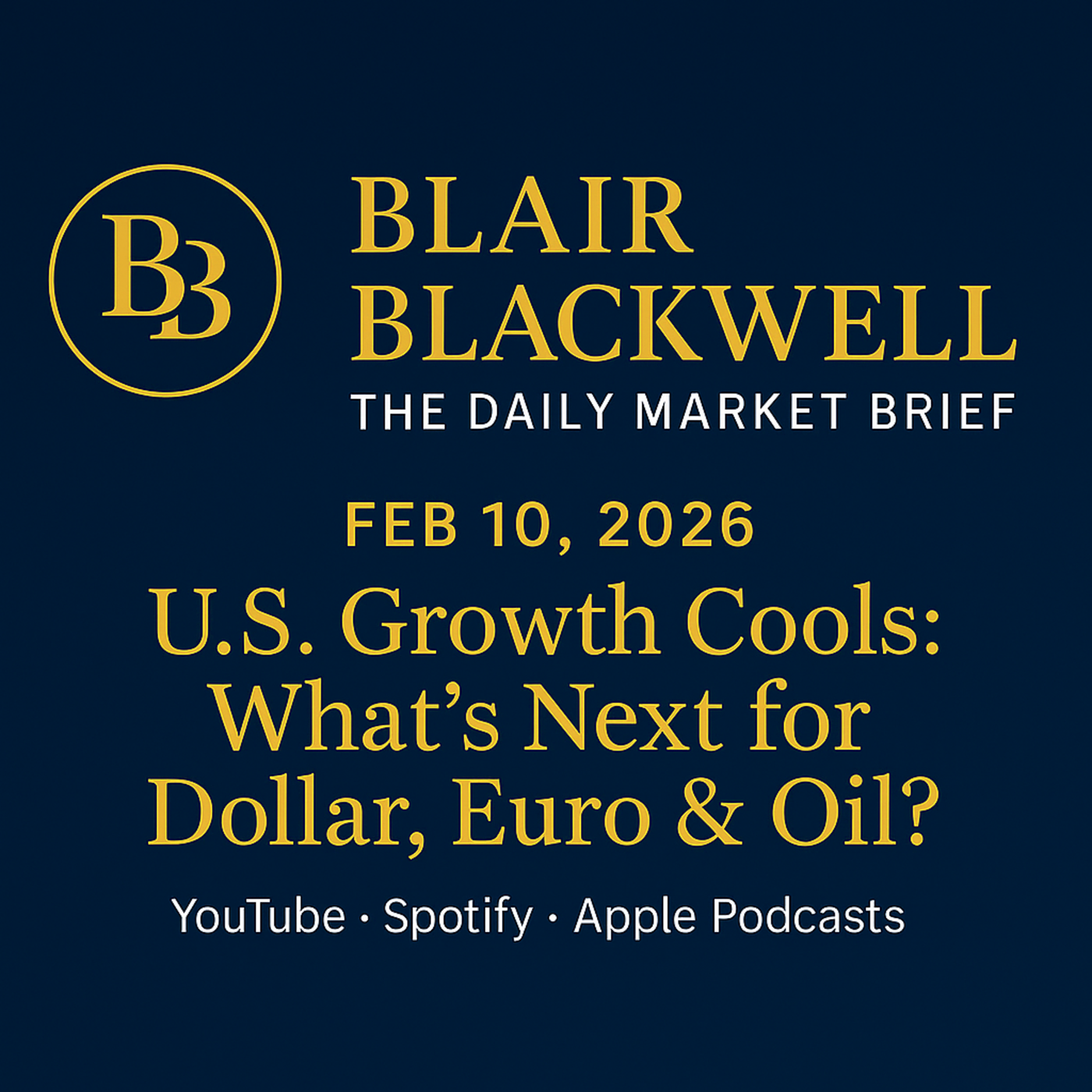 U.S. Growth Cools: What's Next for Dollar, Euro & Oil? episode artwork